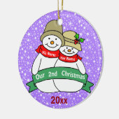 Onze tweede kerst keramisch ornament (Links)