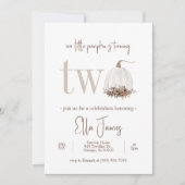 Onze tweede uitnodiging voor een kleine pompoen (Voorkant)