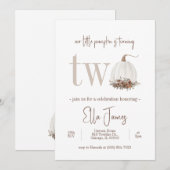 Onze tweede uitnodiging voor een kleine pompoen (Voorkant / Achterkant)