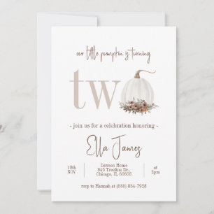 Onze tweede uitnodiging voor een kleine pompoen