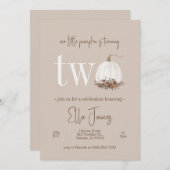 Onze tweede uitnodiging voor een kleine pompoen (Voorkant / Achterkant)