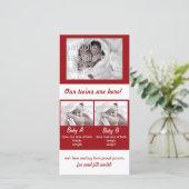 Onze tweeling is er! aankondiging (Staand voorkant)