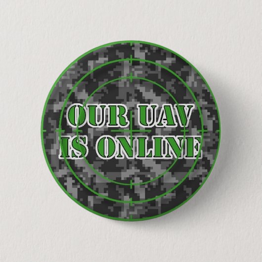 "Onze UAV is online"-Button Ronde Button 5,7 Cm (Voorkant)