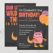 Onze uitnodiging van de dag van de kleine wilde Di (Voorkant / Achterkant)