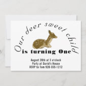 Onze uitnodiging van de Der Sweet Child Birthday (Voorkant)