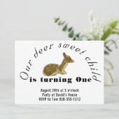 Onze uitnodiging van de Der Sweet Child Birthday (Staand voorkant)