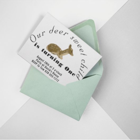 Onze uitnodiging van de Der Sweet Child Birthday