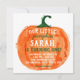 Onze uitnodiging van de kleine pomkin Birthday