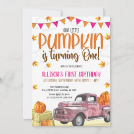 Onze uitnodiging van de kleine pomkin Birthday