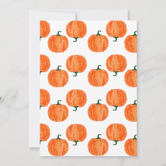 Onze uitnodiging van de kleine pomkin Birthday (Achterkant)