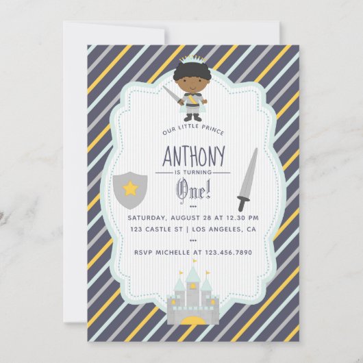 Onze uitnodiging van de kleine prins Birthday Part (Voorkant)