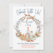 Onze uitnodiging voor de eerste verjaardag van onz (Voorkant)