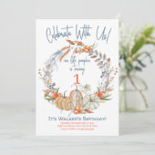 Onze uitnodiging voor de eerste verjaardag van onz (Staand voorkant)