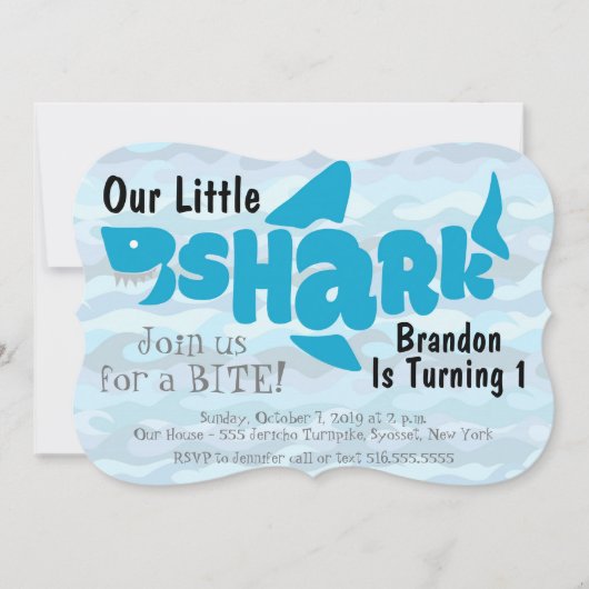 Onze uitnodiging voor de eerste verjaardag van onz (Voorkant)