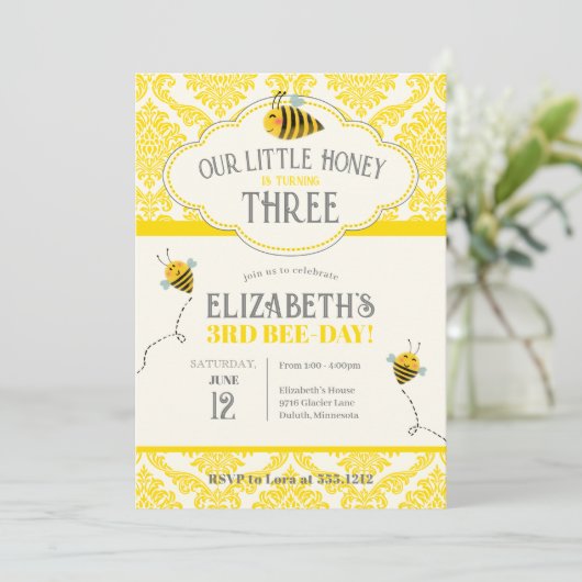 Onze uitnodiging voor de geboorte van de kleine ho (Staand voorkant)