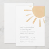 Onze uitnodiging voor de 'Little Sunshine Birthday (Voorkant / Achterkant)