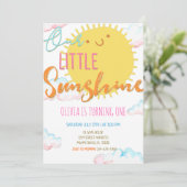 Onze uitnodiging voor de 'Little Sunshine Birthday (Staand voorkant)
