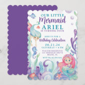 Onze uitnodiging voor een kleine zeemeermin (Voorkant / Achterkant)