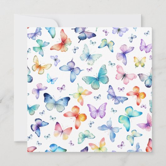 Onze uitnodiging voor het Little Butterfly Baby sh (Achterkant)