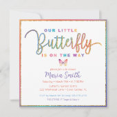 Onze uitnodiging voor het Little Butterfly Baby sh (Voorkant)