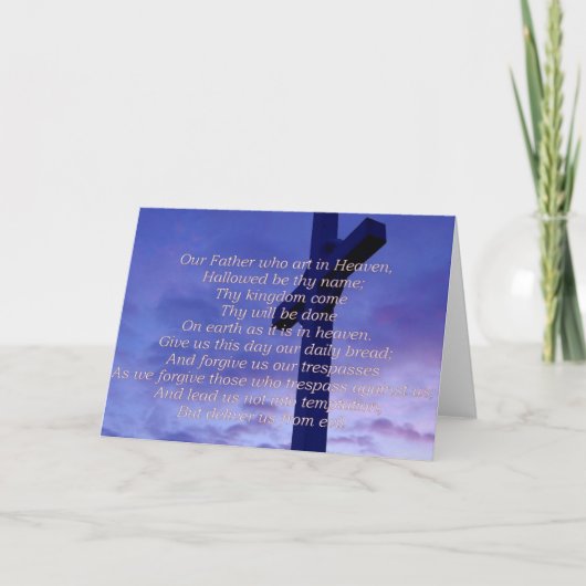 Onze Vader Ansichtkaart Kaart (Voorkant)