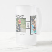 Onze vader Beste vader Foto Collage personaliseert Matglas Bierpul (Voorkant rechts)