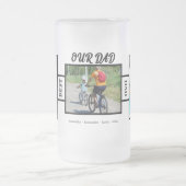 Onze vader Beste vader Foto Collage personaliseert Matglas Bierpul (Center)