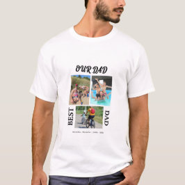 Onze vader Beste vader Foto Collage personaliseert T-shirt