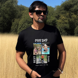 Onze vader Beste vader Foto Collage personaliseert T-shirt