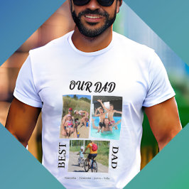 Onze vader Beste vader Foto Collage personaliseert T-shirt