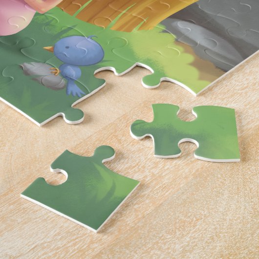 Onze vader, de kinder puzzel van het gebed van de  legpuzzel (Zijkant)