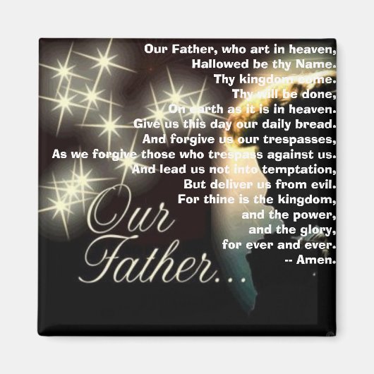 Onze Vader, die in de hemel is Magneet (Voorkant)