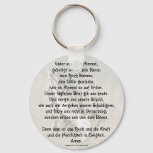 'Onze Vader' (Duits) Basis knop sleutelhanger