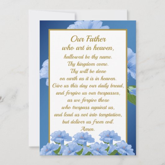 Onze Vader Gebed Mathew 6:9-13 Kaart (Voorkant)