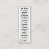 Onze Vader Gebed Matteüs 6:9-13 Bladwijzer Kaart Mini Visitekaartje (Voorkant)