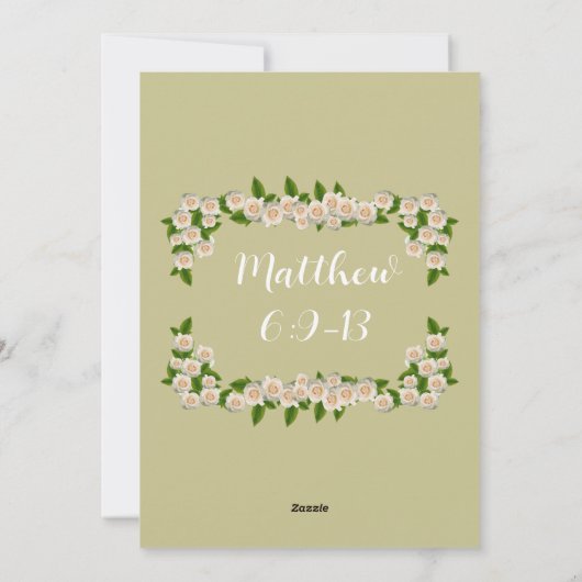 Onze Vader Gebed Matteüs 6:9-13 Gouden Kaart (Achterkant)