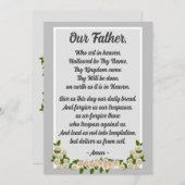 Onze Vader Gebed Matteüs 6:9-13 Zilveren Kaart (Voorkant / Achterkant)
