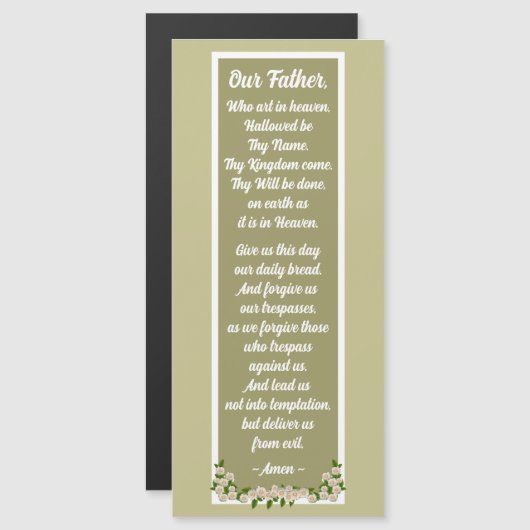 Onze Vader Gebed Mattheüs 6:9-13 Magnetische Kaart (Voorkant / Achterkant)