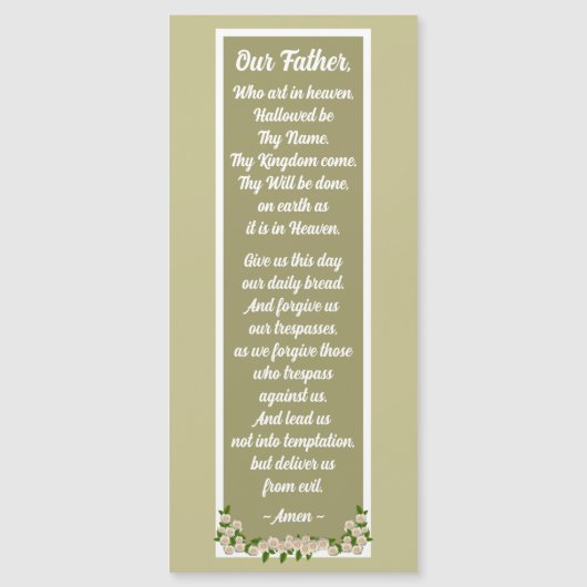 Onze Vader Gebed Mattheüs 6:9-13 Magnetische Kaart (Voorkant)