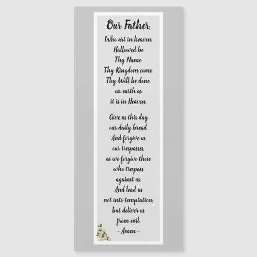 Onze Vader Gebed Mattheüs 6:9-13 Magnetische Kaart (Voorkant)