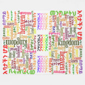 Onze vader gepresteert in Amharic ን ሆየችአ Fleece Deken (Voorkant (Horizontaal))