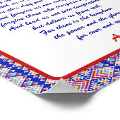 Onze vader, het gebed van de Heer kleurrijk Poster (Hoek)