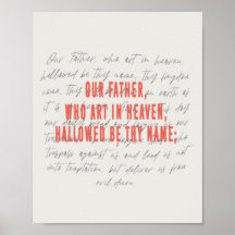 Onze vader, het Poster van de Lord's Prayer