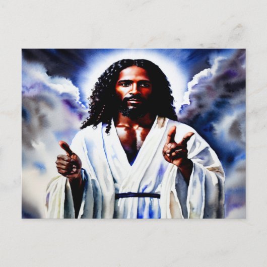 Onze vader in de Waterverf Briefkaart (Voorkant)