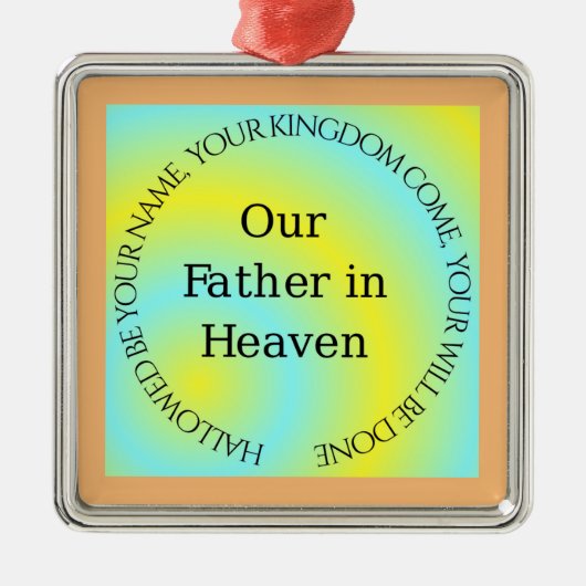 ONZE VADER IN HET HOOFD METALEN ORNAMENT (Voorkant)
