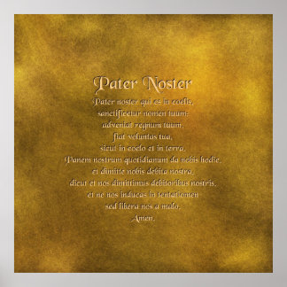 Onze vader in Latijns Poster
