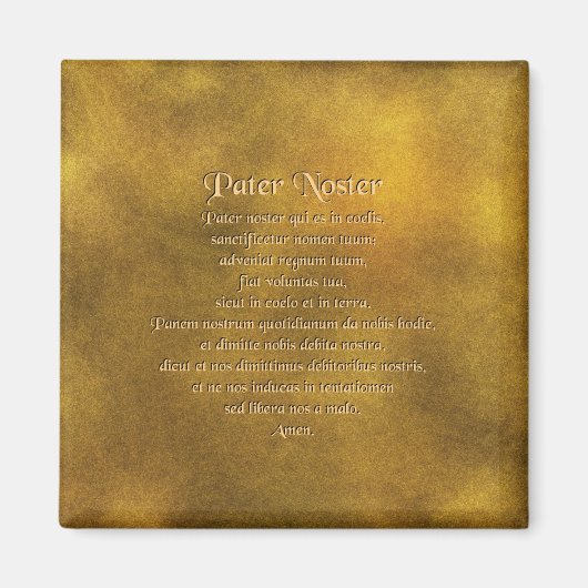 Onze vader in Latijnse magneet (Voorkant)
