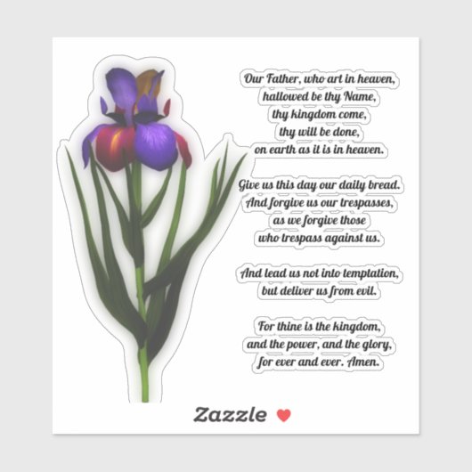 Onze vader Iris van de Heer Sticker (Vel)