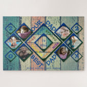 Onze vader is de beste foto van papa. legpuzzel (Horizontaal)