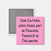 Onze Vader - kunstmagneet Magneet (Voorkant / Achterkant)